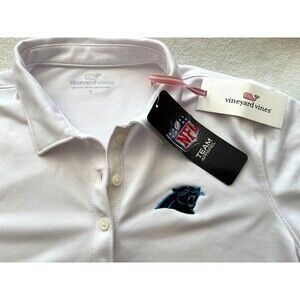 Carolina Panthers NFL Football Vineyard Vines Pique Polo Womens Size Small NEW